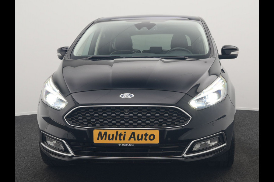 Ford S-Max 2.0 Vignale 7 Persoons 241pk Dealer O.H. | Panodak | Adaptive Cruise | 360 Camera | Lederen Comfortstoelen Memory & Verwarmd | Apple Carplay | Stuur Verwarmd | Keyless | Sfeerverlichting | Blis | Navigatie | DAB |