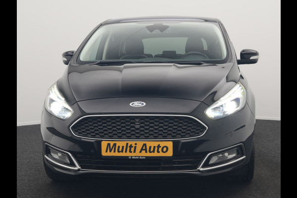 Ford S-Max 2.0 Vignale 7 Persoons 241pk Dealer O.H. | Panodak | Adaptive Cruise | 360 Camera | Lederen Comfortstoelen Memory & Verwarmd | Apple Carplay | Stuur Verwarmd | Keyless | Sfeerverlichting | Blis | Navigatie | DAB |