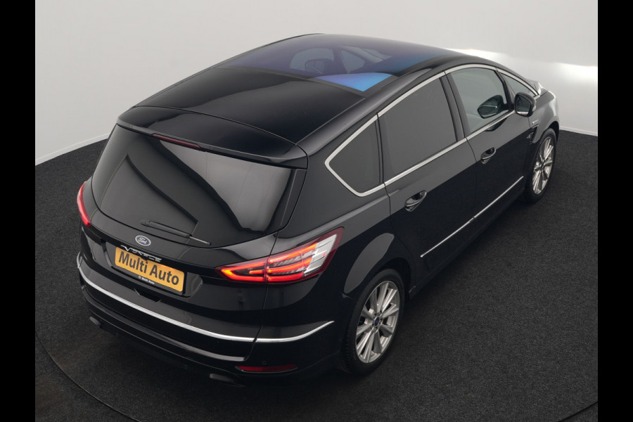 Ford S-Max 2.0 Vignale 7 Persoons 241pk Dealer O.H. | Panodak | Adaptive Cruise | 360 Camera | Lederen Comfortstoelen Memory & Verwarmd | Apple Carplay | Stuur Verwarmd | Keyless | Sfeerverlichting | Blis | Navigatie | DAB |