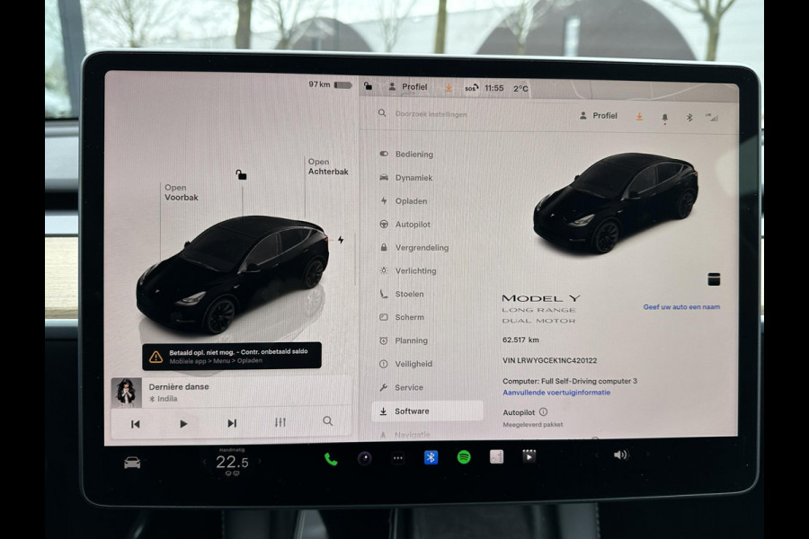 Tesla Model Y Long Range AWD 75 kWh SOH 95% | AUTOPILOT|  VOLLEDIGE TESLA GARANTIE T/M 08/2026 OF 80.000KM| DE HOOGVOLTACCU EN AANDRIJFLIJN TOT 2030 of 192.000KM | 20 INCH!|