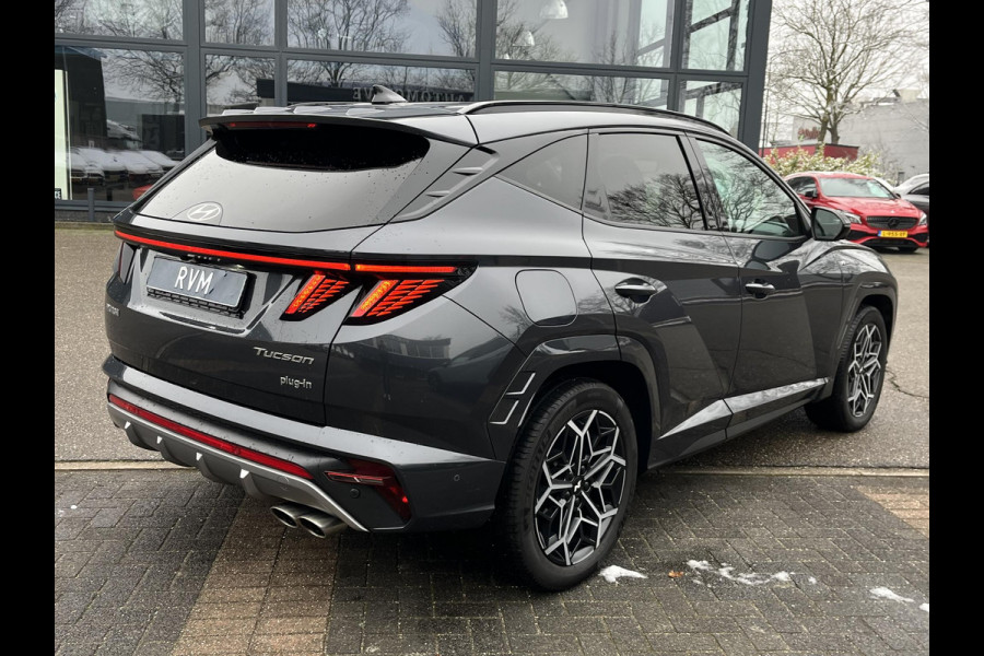 Hyundai Tucson 1.6 T-GDI PHEV N Line 4WD | SUPER COMPLEET| MEM. STOEL| ACHTERBANK VERWARMING| ELEK. ACHTERKLEP| 360 CAMERA| STOEL VENTILATIE| STUUR VERWARMING| DODE HOEK| ADAPTIVE CRUISE CONTROL| ETC...