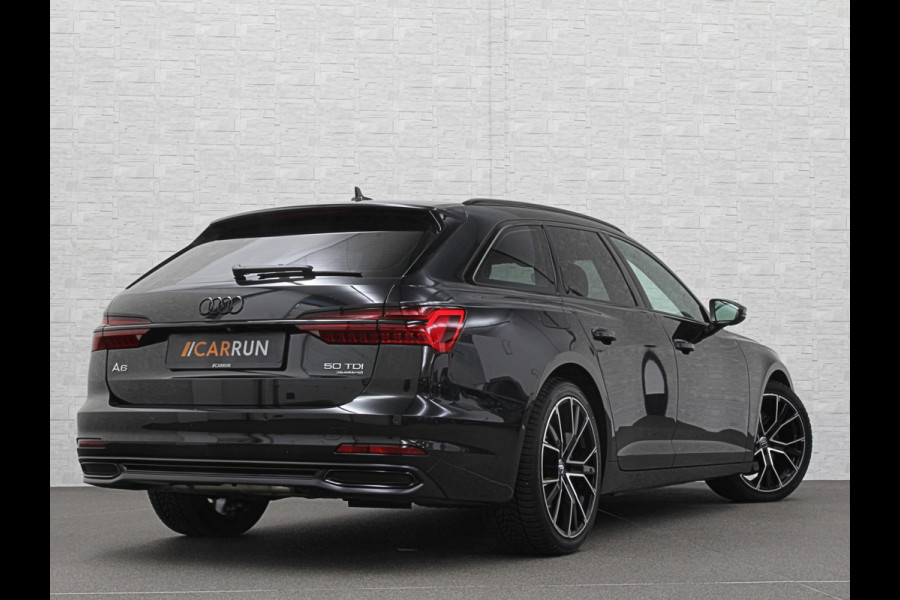 Audi A6 Avant 50 TDI Quattro | 360 Camera | ACC | Leder | Trekhaak | Stuurverwarming | LED | 20'' | Virtual-Cockpit | Carplay | Getint Glas | Sportstoelen | Stoelverwarming |
