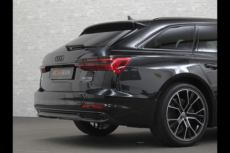 Audi A6 Avant 50 TDI Quattro | 360 Camera | ACC | Leder | Trekhaak | Stuurverwarming | LED | 20'' | Virtual-Cockpit | Carplay | Getint Glas | Sportstoelen | Stoelverwarming |