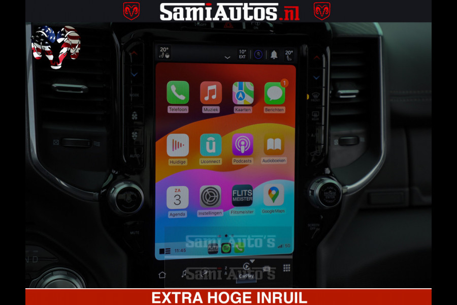 Dodge Ram 1500 Laramie Sport 5.7 V8 HEMI 402PK 4x4 | Panorama dak | 12' Scherm |Granite Crystal Metallic | Crew Cab | 5 Persoons | Dubbele Cabine | DC | VOORRAAD NR 2526 - 1272 |