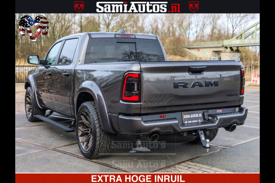 Dodge Ram 1500 Laramie Sport 5.7 V8 HEMI 402PK 4x4 | Panorama dak | 12' Scherm |Granite Crystal Metallic | Crew Cab | 5 Persoons | Dubbele Cabine | DC | VOORRAAD NR 2526 - 1272 |