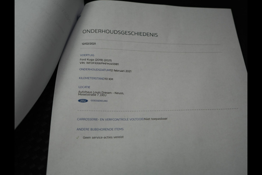 Ford Kuga 1.5 EcoBoost ST-Line 150pk Dealer O.H. | 1800kg Trekgewicht | Trekhaak Af Fabriek | Panodak | Adaptive Cruise | 360 Camera | Sportstoelen & Stuur Verwarmd | Apple Carplay | Keyless | Virtual | Blis | Navigatie | DAB |