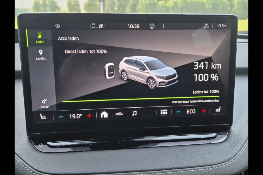 Škoda ENYAQ iV 80 Sportline soh 93% Stoelverw Warmptepomp Virtual Cam Carplay