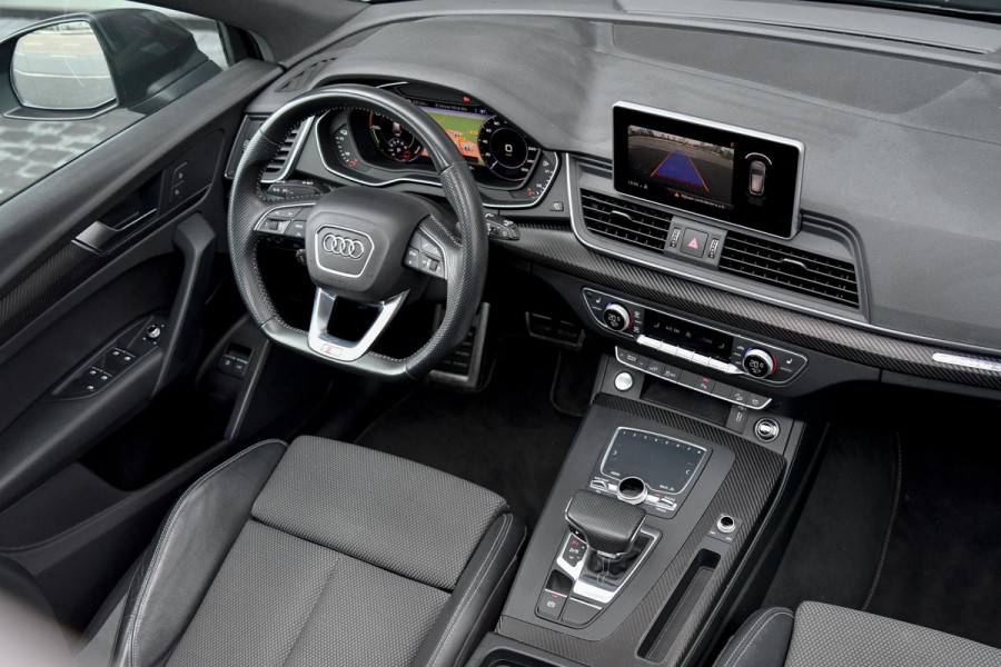 Audi Q5 50 TFSI e quattro S edition. Pano, Carbon, Sfeer, Camera, Virtual, Keyless, Matrix, 22'', Trekhaak!
