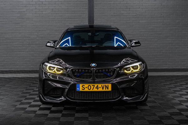 BMW 2 Serie Coupé M2 DCT | NOVA PERFORMANCE 19 INCH CUSTOM WHEELS | CS STOELEN | CS STUUR | CARBON INTERIEUR EN EXTERIEUR| voorzien van Target Blu Eye 2 en Laser Track Flare