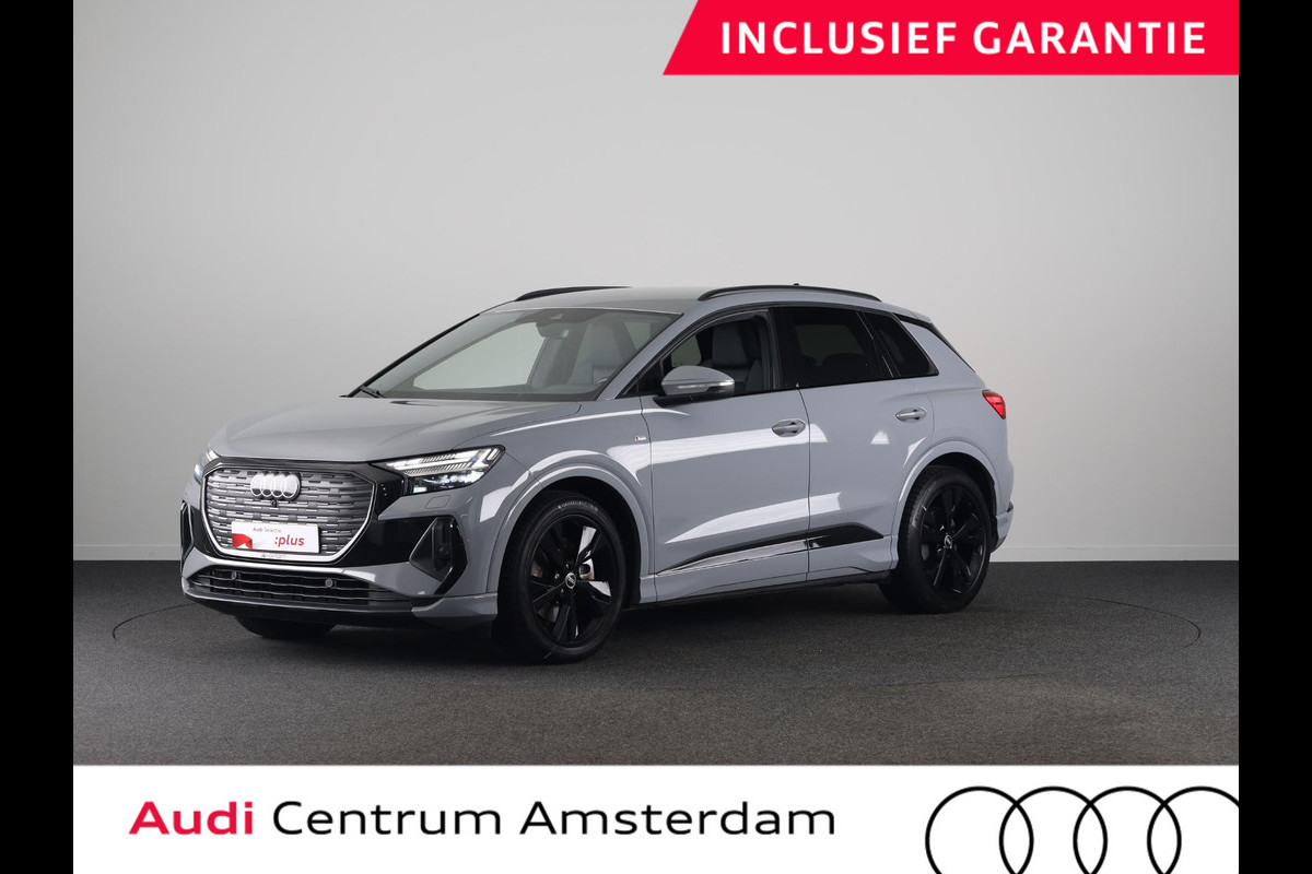 Audi Q4 e-tron 40 Launch edition S Competition 77 kWh 204 pk | SoH 97% | Navigatie | Warmtepomp | Parkeersensoren | Achteruitrijcamera | Stoelverwarming | S-Line |