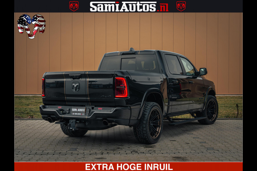 Dodge Ram 1500 Limited Night H.O 540HP 706Nm | Massage + Full Option | De Meest Luxe en Volle Pick-Up in zijn Klasse | Comfortabele Dubbele Cabine met Royale 5 Zitplaatsen | BPM vrij | Nu Leverbaar uit Voorraad | Voorraad Nr 2353 - 5412