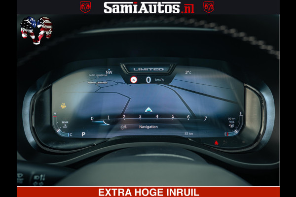 Dodge Ram 1500 Limited Night H.O 540HP 706Nm | Massage + Full Option | De Meest Luxe en Volle Pick-Up in zijn Klasse | Comfortabele Dubbele Cabine met Royale 5 Zitplaatsen | BPM vrij | Nu Leverbaar uit Voorraad | Voorraad Nr 2353 - 5412