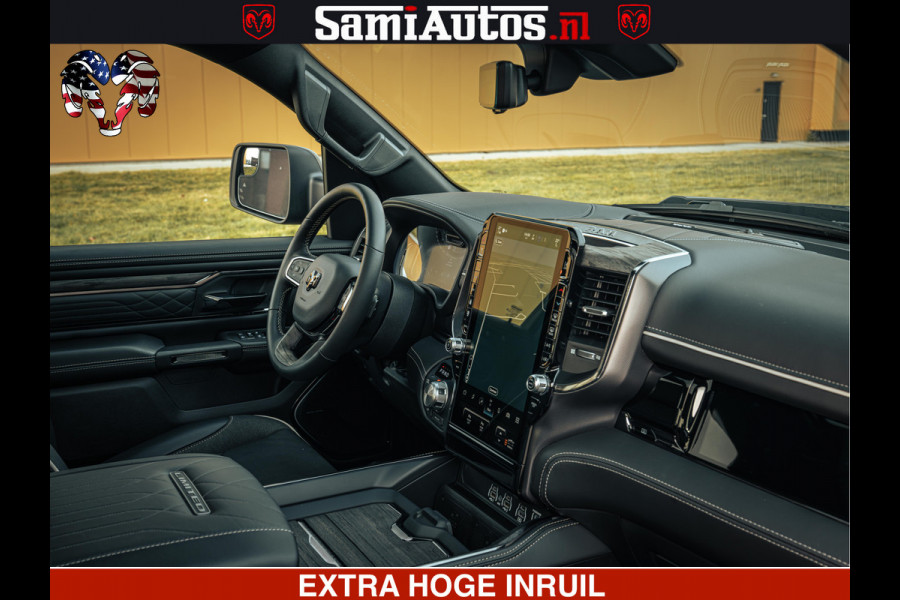 Dodge Ram 1500 Limited Night H.O 540HP 706Nm | Massage + Full Option | De Meest Luxe en Volle Pick-Up in zijn Klasse | Comfortabele Dubbele Cabine met Royale 5 Zitplaatsen | BPM vrij | Nu Leverbaar uit Voorraad | Voorraad Nr 2353 - 5412