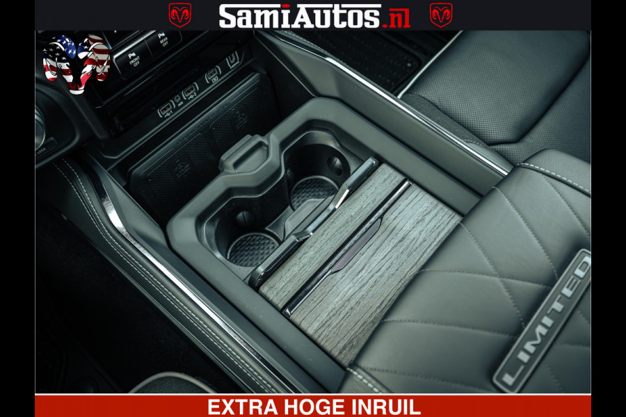 Dodge Ram 1500 Limited Night H.O 540HP 706Nm | Massage + Full Option | De Meest Luxe en Volle Pick-Up in zijn Klasse | Comfortabele Dubbele Cabine met Royale 5 Zitplaatsen | BPM vrij | Nu Leverbaar uit Voorraad | Voorraad Nr 2353 - 5412