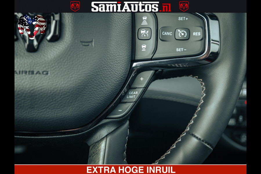 Dodge Ram 1500 Limited Night H.O 540HP 706Nm | Massage + Full Option | De Meest Luxe en Volle Pick-Up in zijn Klasse | Comfortabele Dubbele Cabine met Royale 5 Zitplaatsen | BPM vrij | Nu Leverbaar uit Voorraad | Voorraad Nr 2353 - 5412