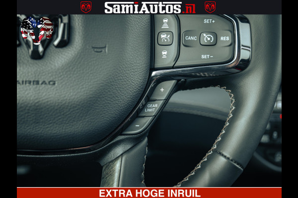 Dodge Ram 1500 Limited Night H.O 540HP 706Nm | Massage + Full Option | De Meest Luxe en Volle Pick-Up in zijn Klasse | Comfortabele Dubbele Cabine met Royale 5 Zitplaatsen | BPM vrij | Nu Leverbaar uit Voorraad | Voorraad Nr 2353 - 5412