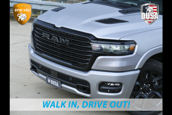 Dodge Ram 1500 | Laramie | Night | 3.0L I6 Hurricane | Crew Cab | 4X4 | | BPM-VRIJ | Niveau regeling | Passenger Display | Getoonde accessoires zijn verkrijgbaar tegen meerprijs