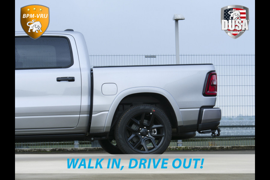 Dodge Ram 1500 | Laramie | Night | 3.0L I6 Hurricane | Crew Cab | 4X4 | | BPM-VRIJ | Niveau regeling | Passenger Display | Getoonde accessoires zijn verkrijgbaar tegen meerprijs