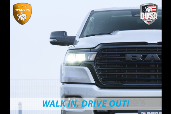Dodge Ram 1500 | Laramie | Night | 3.0L I6 Hurricane | Crew Cab | 4X4 | | BPM-VRIJ | Niveau regeling | Passenger Display | Getoonde accessoires zijn verkrijgbaar tegen meerprijs