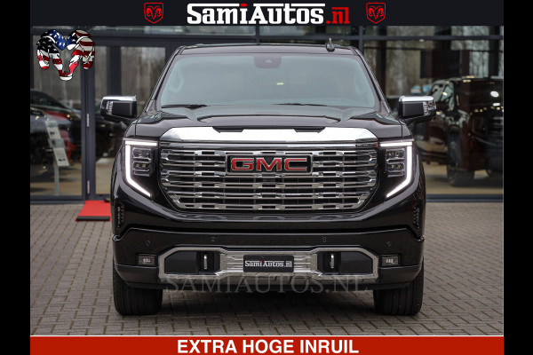 GMC Sierra Denali 6.2 V8 426PK | HUD | ALLE OPTIES | HEAD-UP | LANE ASSIST | 360 CAMERA | VIRTUAL COCKPIT | BLACK LEDER | DUBBELE CABINE | 5 PERSOONS | PICK UP | Voorraad Nr 2561 - 4234