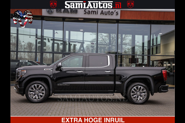 GMC Sierra Denali 6.2 V8 426PK | HUD | ALLE OPTIES | HEAD-UP | LANE ASSIST | 360 CAMERA | VIRTUAL COCKPIT | BLACK LEDER | DUBBELE CABINE | 5 PERSOONS | PICK UP | Voorraad Nr 2561 - 4234