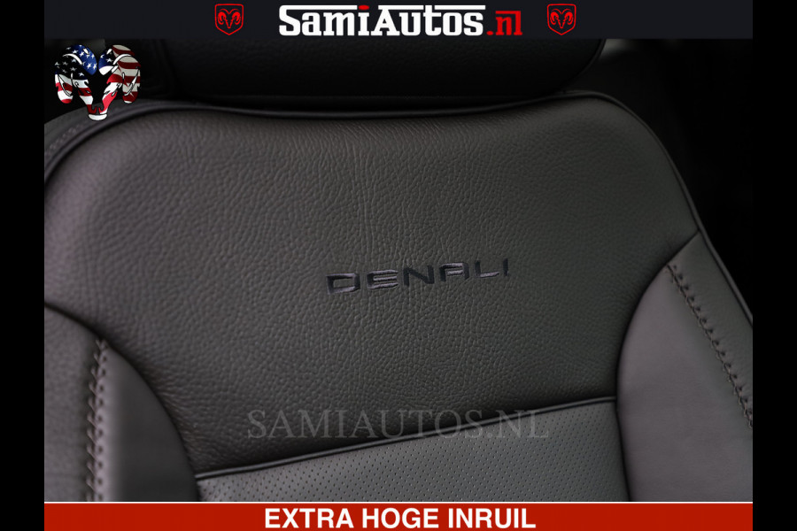 GMC Sierra Denali 6.2 V8 426PK | HUD | ALLE OPTIES | HEAD-UP | LANE ASSIST | 360 CAMERA | VIRTUAL COCKPIT | BLACK LEDER | DUBBELE CABINE | 5 PERSOONS | PICK UP | Voorraad Nr 2561 - 4234