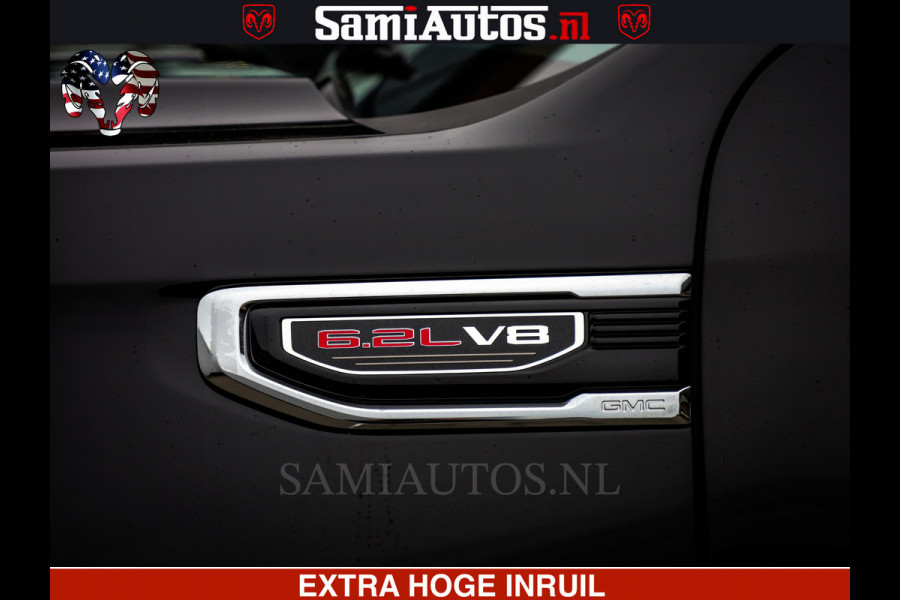 GMC Sierra Denali 6.2 V8 426PK | HUD | ALLE OPTIES | HEAD-UP | LANE ASSIST | 360 CAMERA | VIRTUAL COCKPIT | BLACK LEDER | DUBBELE CABINE | 5 PERSOONS | PICK UP | Voorraad Nr 2561 - 4234