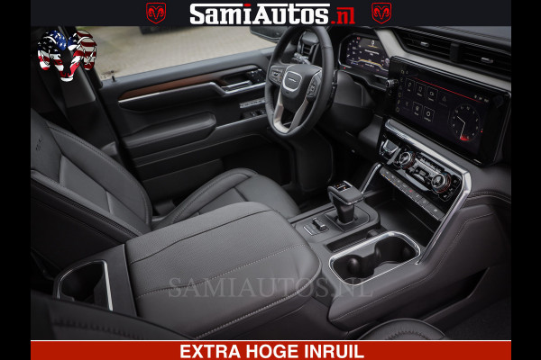 GMC Sierra Denali 6.2 V8 426PK | HUD | ALLE OPTIES | HEAD-UP | LANE ASSIST | 360 CAMERA | VIRTUAL COCKPIT | BLACK LEDER | DUBBELE CABINE | 5 PERSOONS | PICK UP | Voorraad Nr 2561 - 4234