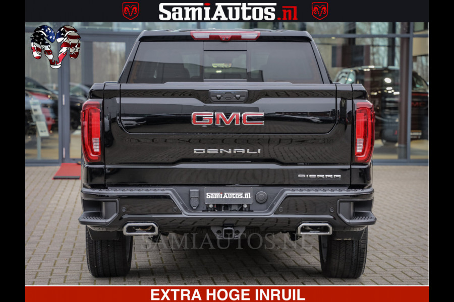 GMC Sierra Denali 6.2 V8 426PK | HUD | ALLE OPTIES | HEAD-UP | LANE ASSIST | 360 CAMERA | VIRTUAL COCKPIT | BLACK LEDER | DUBBELE CABINE | 5 PERSOONS | PICK UP | Voorraad Nr 2561 - 4234