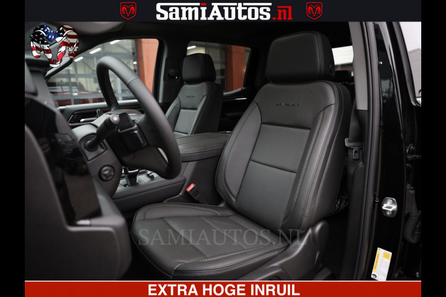GMC Sierra Denali 6.2 V8 426PK | HUD | ALLE OPTIES | HEAD-UP | LANE ASSIST | 360 CAMERA | VIRTUAL COCKPIT | BLACK LEDER | DUBBELE CABINE | 5 PERSOONS | PICK UP | Voorraad Nr 2561 - 4234