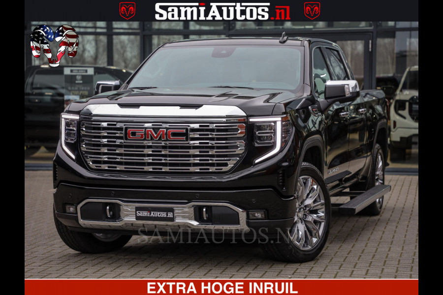 GMC Sierra Denali 6.2 V8 426PK | HUD | ALLE OPTIES | HEAD-UP | LANE ASSIST | 360 CAMERA | VIRTUAL COCKPIT | BLACK LEDER | DUBBELE CABINE | 5 PERSOONS | PICK UP | Voorraad Nr 2561 - 4234