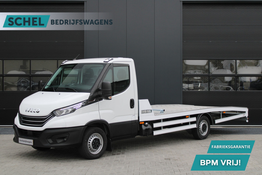 Iveco Daily - 35S18 3.0L 180pk Autotransporter - Geveerde Stoel - Lier - LED - Navi - ACC - Lane Assist - Faustmann Opbouw - Rijklaar