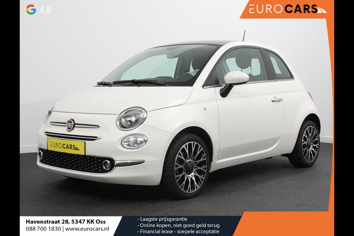 Fiat 500 1.0 Hybrid Dolcevita | Panorama dak | Climate Control | Cruise Control | Navigatie | Apple Carplay/Android Auto | Dab | Digitale Cockpit | Parkeer Sensoren | Lichtmetalen Velgen 16"  | Led