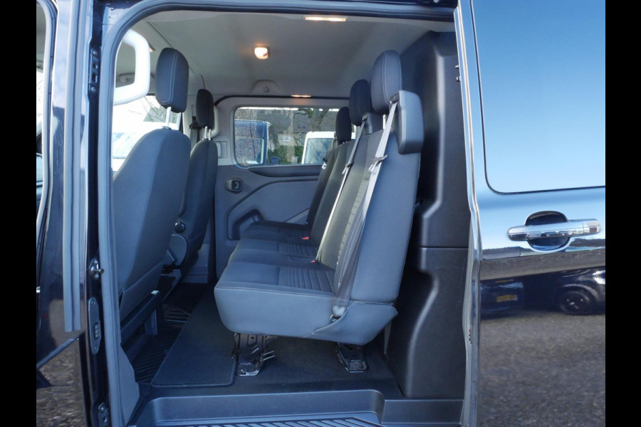 Ford Transit Custom 2.0 TDCI 130PK, L2, Limited, Dubbel Cabine, 2 x Schuifdeur, Airco, Automaat