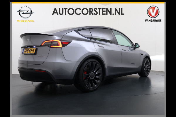 Tesla Model Y Performance AWD 535PK Leder Warmtepomp Autopilot FSD-4 Computer Panodak Navi Ecc Lmv 21" Elek.Stoelen+Memory Stoel+Stuurverwarmi Privacy Glas Matrix-Led Lithium-ion AMD Ryzen™ 4WD 1e Eigenaar Origineel Nederlandse Auto Fabrieksgarantie nog van toepassing