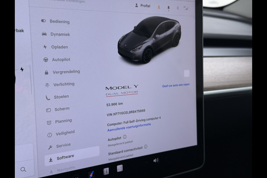 Tesla Model Y Performance AWD 535PK Leder Warmtepomp Autopilot FSD-4 Computer Panodak Navi Ecc Lmv 21" Elek.Stoelen+Memory Stoel+Stuurverwarmi Privacy Glas Matrix-Led Lithium-ion AMD Ryzen™ 4WD 1e Eigenaar Origineel Nederlandse Auto Fabrieksgarantie nog van toepassing