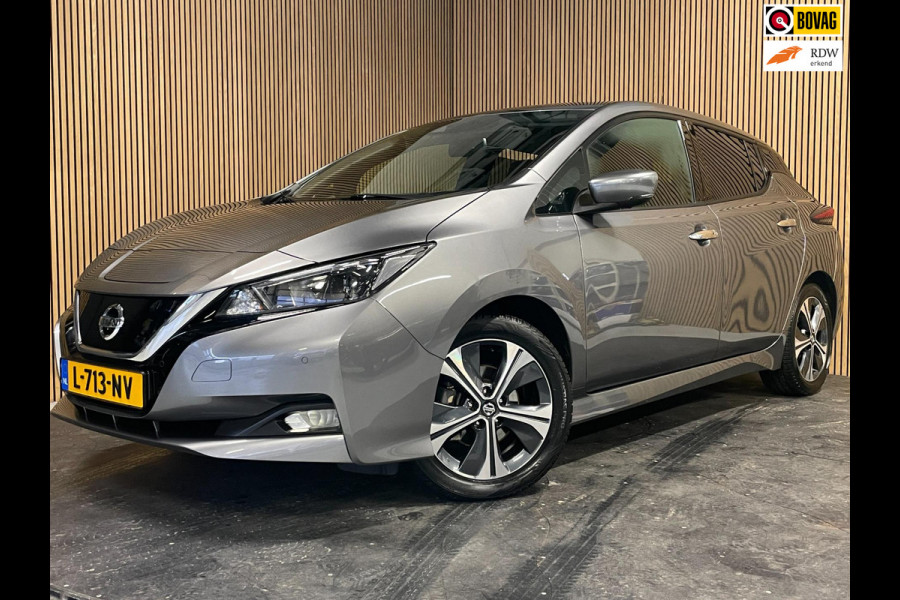 Nissan Leaf N-Connecta 40 kWh|94%SOH|270 WLTP|360-CAMERA|APPLE CARPLAY|STUUR+STOELVERW VOOR+ACHTER|ACC|NAVIGATIE|NL-AUTO|NAP|MARGE