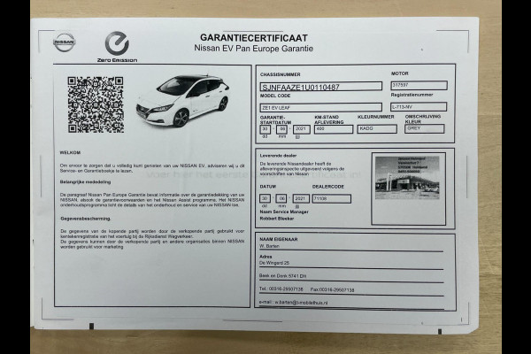Nissan Leaf N-Connecta 40 kWh|94%SOH|270 WLTP|360-CAMERA|APPLE CARPLAY|STUUR+STOELVERW VOOR+ACHTER|ACC|NAVIGATIE|NL-AUTO|NAP|MARGE