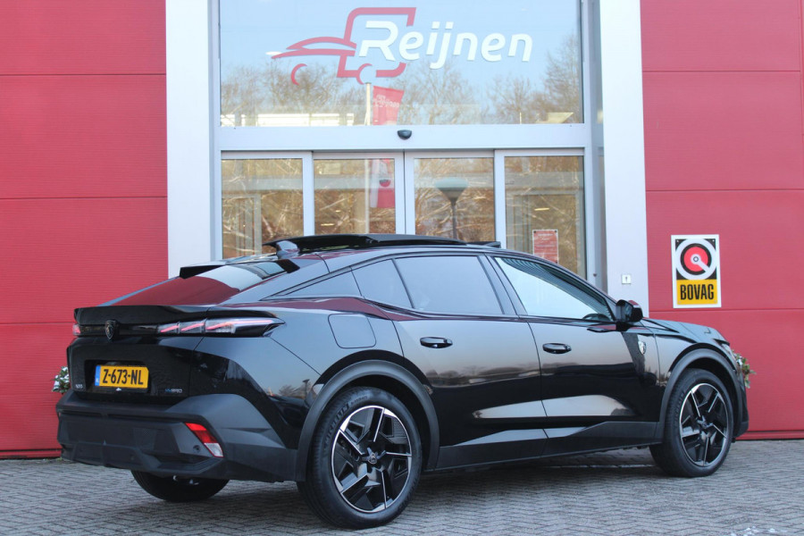 Peugeot 408 1.6 HYbrid 225PK EAT8 GT | SCHUIF/KANTEL DAK | NAPPA ZWART LEDEREN BEKLEDING | NIGHT VISION | FOCAL AUDIO SYSTEM | ELEKTRISCH BEDIENBARE VOORSTOELEN MET MASSAGE EN VERWARM FUNCTIE | NAVIGATIE | DRAADLOZE APPLE CARPLAY/ANDROID AUTO | DRAADLOZE TELEFOONLADER | KEYLESS ENTRY/START | VOORVERWAMINGS FUNCTIE | ADAPTIVE CRUISE CONTROL | CLEAN CABIN: VENTILATIE MANAGMENT SYSTEEM | ELEKTRISCH BEDIENBARE ACHTERKLEP | LANE POSITIONING ASSIST | 3D-INSTRUMENTENPANEEL |