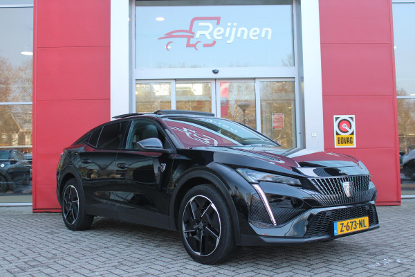 Peugeot 408 1.6 HYbrid 225PK EAT8 GT | SCHUIF/KANTEL DAK | NAPPA ZWART LEDEREN BEKLEDING | NIGHT VISION | FOCAL AUDIO SYSTEM | ELEKTRISCH BEDIENBARE VOORSTOELEN MET MASSAGE EN VERWARM FUNCTIE | NAVIGATIE | DRAADLOZE APPLE CARPLAY/ANDROID AUTO | DRAADLOZE TELEFOONLADER | KEYLESS ENTRY/START | VOORVERWAMINGS FUNCTIE | ADAPTIVE CRUISE CONTROL | CLEAN CABIN: VENTILATIE MANAGMENT SYSTEEM | ELEKTRISCH BEDIENBARE ACHTERKLEP | LANE POSITIONING ASSIST | 3D-INSTRUMENTENPANEEL |