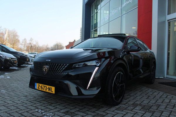 Peugeot 408 1.6 HYbrid 225PK EAT8 GT | SCHUIF/KANTEL DAK | NAPPA ZWART LEDEREN BEKLEDING | NIGHT VISION | FOCAL AUDIO SYSTEM | ELEKTRISCH BEDIENBARE VOORSTOELEN MET MASSAGE EN VERWARM FUNCTIE | NAVIGATIE | DRAADLOZE APPLE CARPLAY/ANDROID AUTO | DRAADLOZE TELEFOONLADER | KEYLESS ENTRY/START | VOORVERWAMINGS FUNCTIE | ADAPTIVE CRUISE CONTROL | CLEAN CABIN: VENTILATIE MANAGMENT SYSTEEM | ELEKTRISCH BEDIENBARE ACHTERKLEP | LANE POSITIONING ASSIST | 3D-INSTRUMENTENPANEEL |