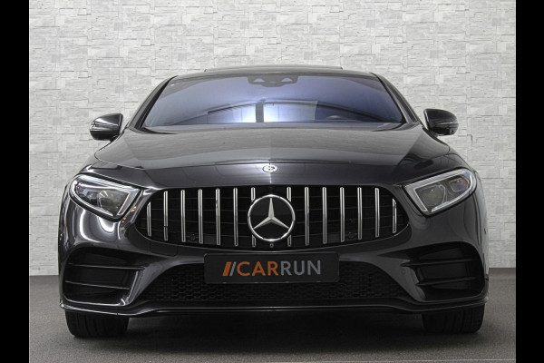 Mercedes-Benz CLS-Klasse 450 4MATIC Edition 1 AMG-Line | 360 Camera | Leder-Exclusief | ACC | Burmester | Schuifdak | Multibeam-LED | Sfeerverlichting | Memory | Stoelverwarming V+A | IWC-Klokje | ISO-Glas | 20'' | Dodehoek | Lane Assist | Carplay |
