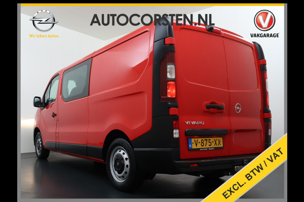 Opel Vivaro 1.6CDTI L2H1 Dubbele Cabine 5-Persoons Euro 6 Airco Navi Cruise Control Regen-Lichtsensor Pdc Betonplex Vloer Wandbetimmering Schuifdeuren 1e Eigenaar Origineel Nederlandse Auto
