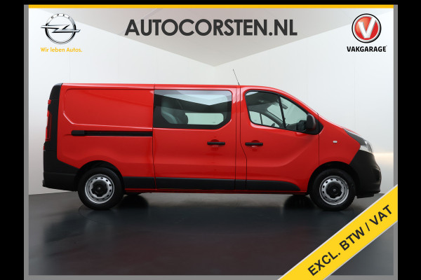 Opel Vivaro 1.6CDTI L2H1 Dubbele Cabine 5-Persoons Euro 6 Airco Navi Cruise Control Regen-Lichtsensor Pdc Betonplex Vloer Wandbetimmering Schuifdeuren 1e Eigenaar Origineel Nederlandse Auto