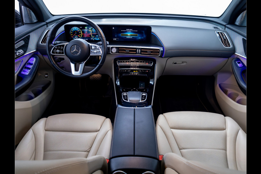 Mercedes-Benz EQC 400 4MATIC Business Solution Luxury 80 kWh | Burmester | Leer | Schuif- kanteldak | Stoelverwarming | Elec. klep, Head-up, Verkeerscamera's, Matrix Led