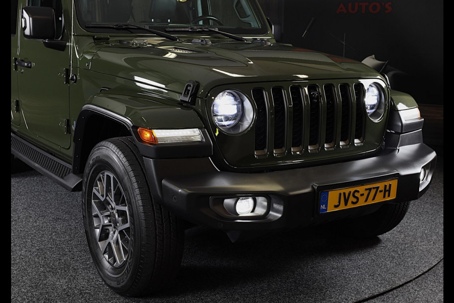 Jeep Wrangler UNLIMITED 4xe 380 80th Anniversary / Acc / 360 Camera / Dode Hoek / Leder / Navi / Ecc / Elek Pakket / Xenon / Pdc