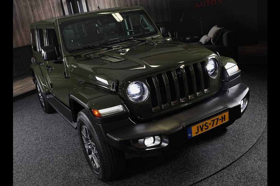 Jeep Wrangler UNLIMITED 4xe 380 80th Anniversary / Acc / 360 Camera / Dode Hoek / Leder / Navi / Ecc / Elek Pakket / Xenon / Pdc