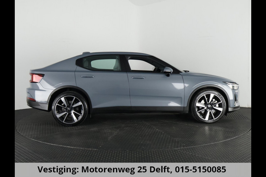 Polestar 2 LONG RANGE 78 kWh ACCU 90% GARANTIE 2032 !* RANGE TOT 561 KM WLTP.  PARKEERSENSOREN V+A . STOELVERWARMING . FULL MAP NAV . STOELPROFIELEN . CAMERA