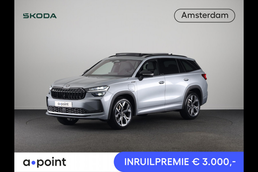 Škoda Kodiaq Sportline Business PHEV 1.5 TSI 204 pk 6 versn. DSG | Panoramadak | Wegklapbare trekhaak | 20 inch lichtmetalen velgen| Winter pakket | Verwarmbare vooruit