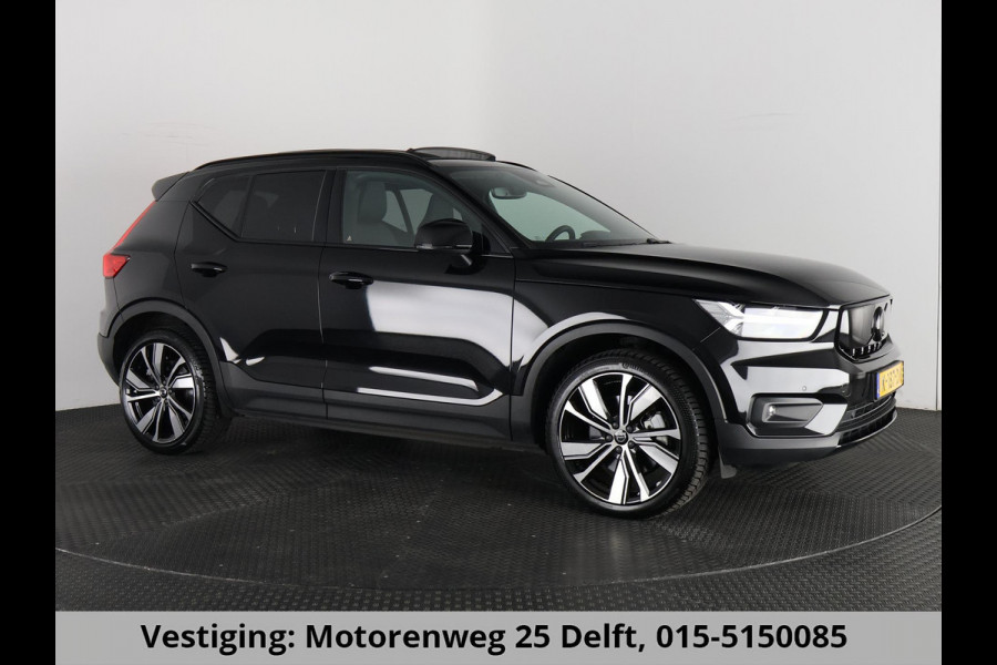 Volvo XC40 P8 AWD R-DESIGN ACCU SOH 93% GARANTIE 11-2030* BEREIK 462 KM WLTP. NL AUTO. BIJNA 2021.PARKEERSENSOREN V+A . 360 CAMERA V+A . APPLE CARPLAY & ADNROID AUTO . STOEL -EN STUURVERWARMING